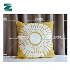 Pernă albă din pânză din bumbac poliester cu broderie completă