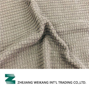 Poly Spandex Jacquard Periat Grid Fleece